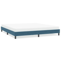 Sötétkék bársony ágykeret matrac nélkül 200x210 cm - utánvéttel vagy ingyenes szállítással