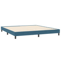 Sötétkék bársony ágykeret matrac nélkül 200x210 cm - utánvéttel vagy ingyenes szállítással