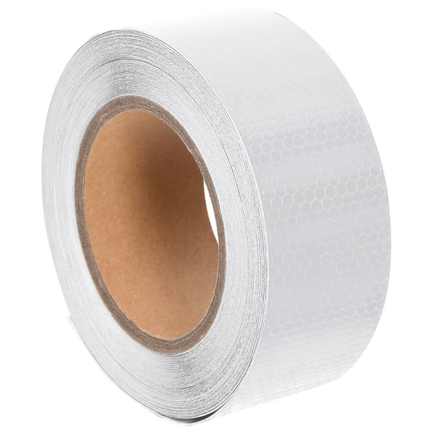 Fényvisszaverő szalag fehér 5 cmx20 m PVC - utánvéttel vagy ingyenes szállítással