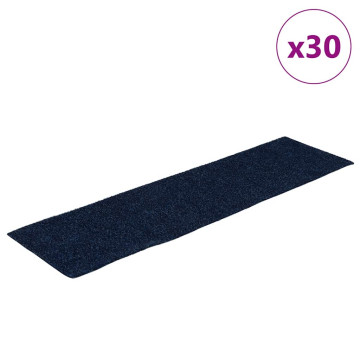 30 db kék lépcsőszőnyeg öntapadós téglalap alakú 76x20 cm - utánvéttel vagy ingyenes szállítással