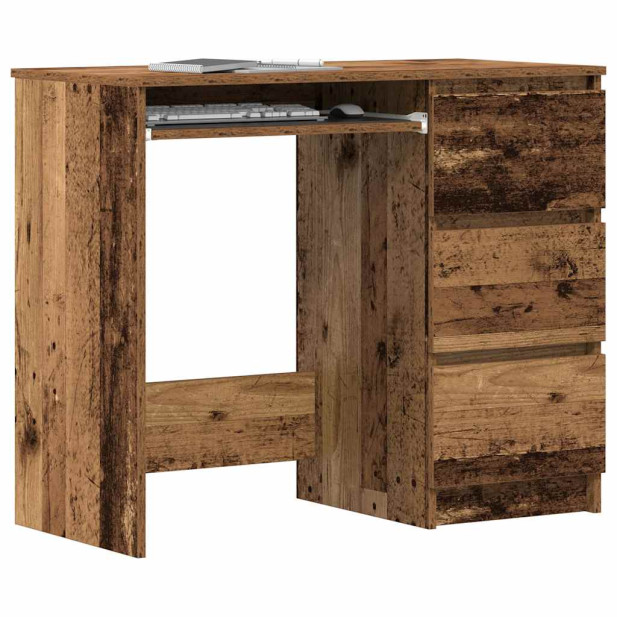 Antik fa szerelt fa íróasztal 90x45x76 cm - utánvéttel vagy ingyenes szállítással