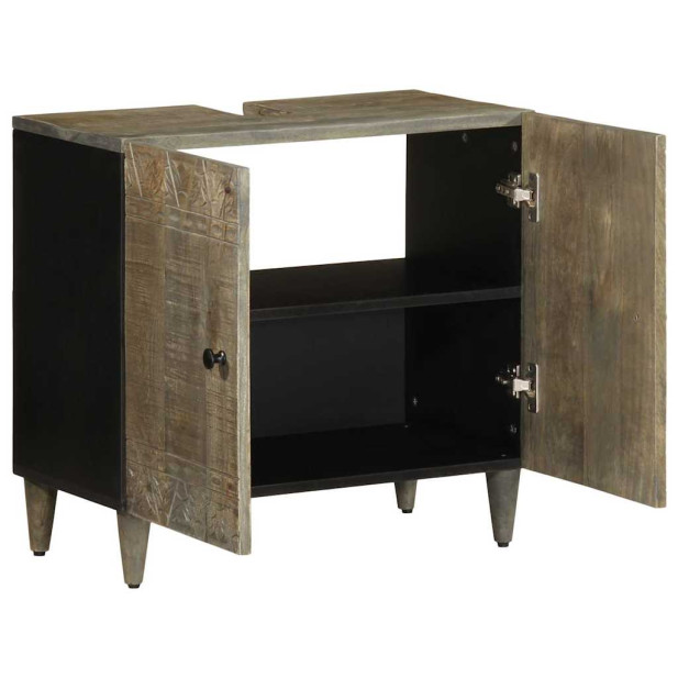 Tömör mangófa fürdőszobai mosdószekrény 62 x 33 x 58 cm - utánvéttel vagy ingyenes szállítással