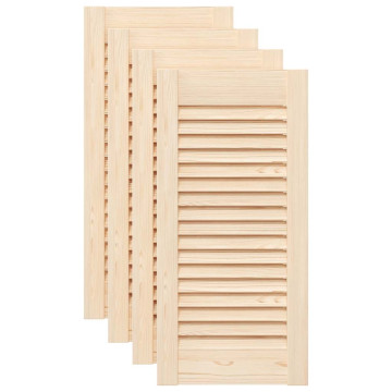 4 db tömör fenyőfa lamellás szekrényajtó 61,5x29,5 cm - utánvéttel vagy ingyenes szállítással