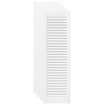 4 db fehér lamellás szekrényajtó 99 x2 9,5 cm - utánvéttel vagy ingyenes szállítással