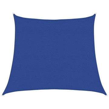 Kék trapéz alakú HDPE napvitorla 160 g/m² 4/5x4 m - utánvéttel vagy ingyenes szállítással