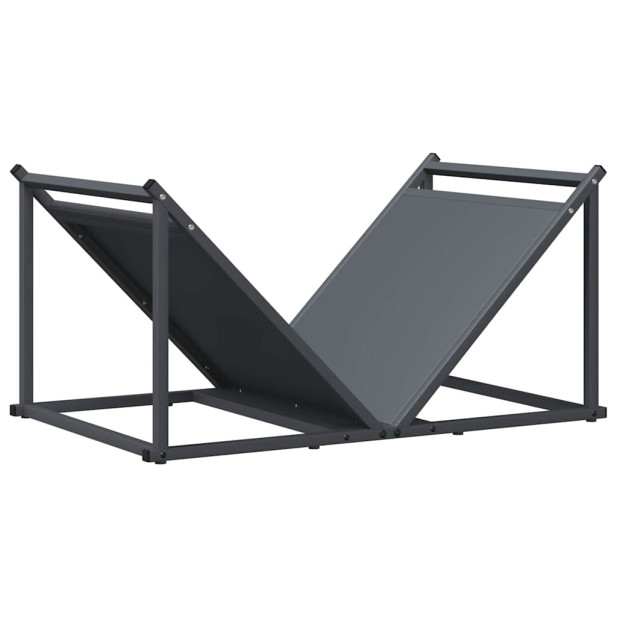 Antracitszürke hidegen hengerelt acél tűzifatároló 70x43x34,5cm - utánvéttel vagy ingyenes szállítással