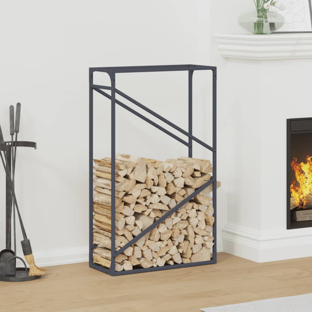 Antracitszürke hidegen hengerelt acél tűzifatároló 60x25x100 cm - utánvéttel vagy ingyenes szállítással