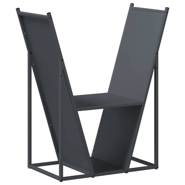 Antracitszürke hidegen hengerelt acél tűzifatároló 69,5x35x81cm - utánvéttel vagy ingyenes szállítással
