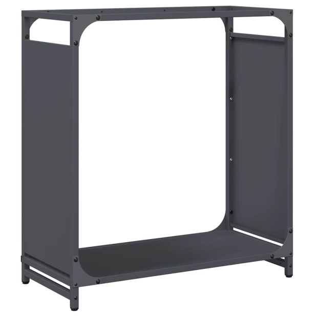 Antracitszürke hidegen hengerelt acél tűzifatároló 60x28x65 cm - utánvéttel vagy ingyenes szállítással