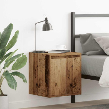 2 db antik fa színű falra szerelhető éjjeliszekrény 38x34x40 cm - utánvéttel vagy ingyenes szállítással