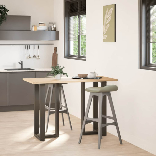 2 db natúr acél T-alakú bárasztal lábak 50x35x(91-92) cm - utánvéttel vagy ingyenes szállítással