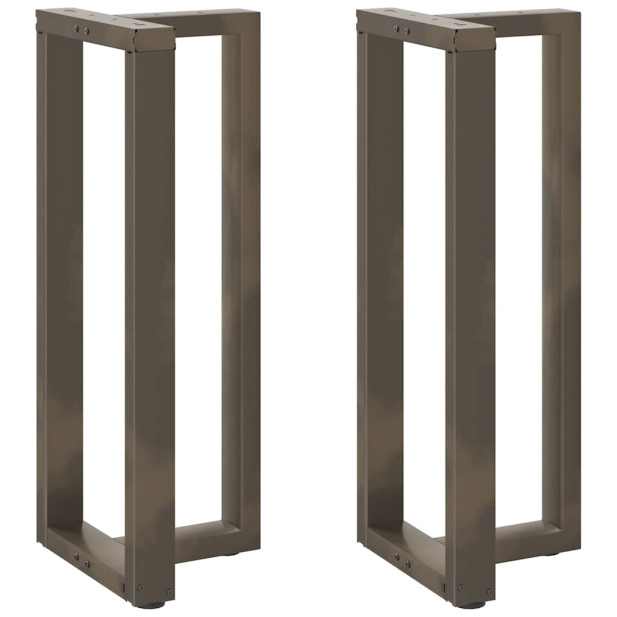 2 db natúr acél bárasztal lábak T-alakú 40x35x(101-102) cm - utánvéttel vagy ingyenes szállítással