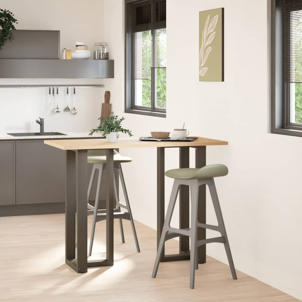 2 db natúr acél bárasztal lábak T-alakú 40x35x(101-102) cm - utánvéttel vagy ingyenes szállítással