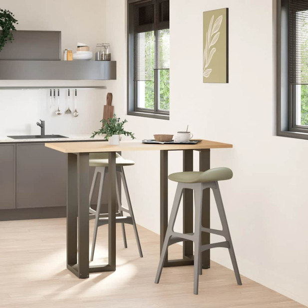 2 db natúr acél bárasztal lábak T-alakú 50x35x(101-102) cm - utánvéttel vagy ingyenes szállítással