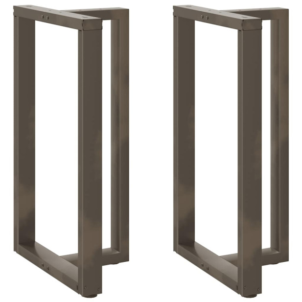 2 db natúr acél bárasztal lábak T-alakú 60x35x(101-102) cm - utánvéttel vagy ingyenes szállítással
