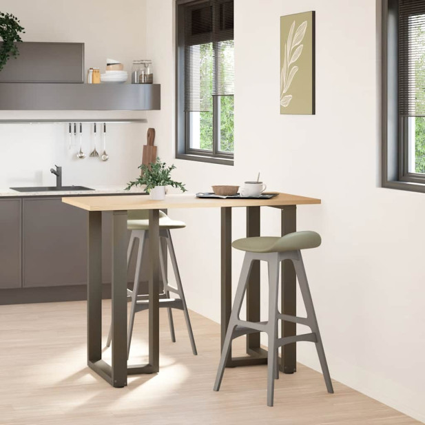 2 db natúr acél bárasztal lábak T-alakú 60x35x(101-102) cm - utánvéttel vagy ingyenes szállítással