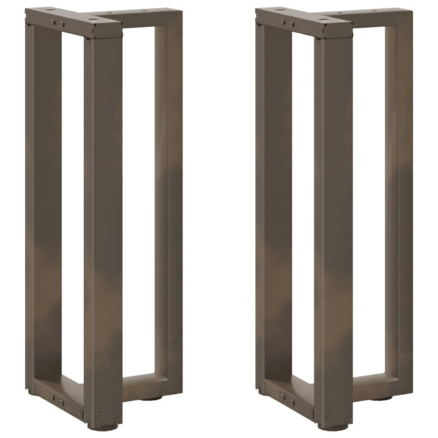 2 db natúr acél T-alakú konzolasztal lábak 25x28x(72-73) cm - utánvéttel vagy ingyenes szállítással
