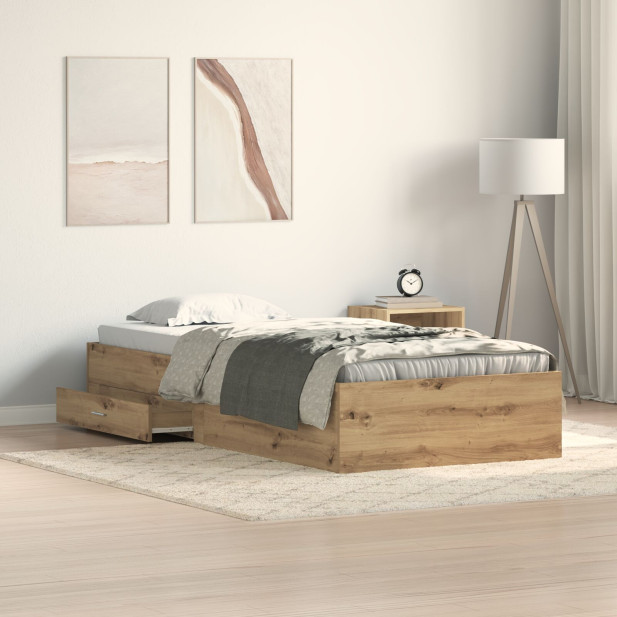 Ágykeret Artisan Oak 90x190 cm Műanyag - utánvéttel vagy ingyenes szállítással