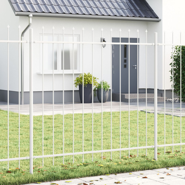 Kert Kerítés Lángsíp Sípő 11,9x1,5 m Acél - utánvéttel vagy ingyenes szállítással