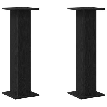 Növényállvány 2 db Fekete Tölgy 30x30x95 cm Mérnöki Fa - utánvéttel vagy ingyenes szállítással