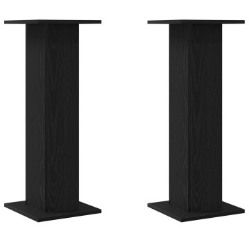Növényállvány 2 db Fekete Tölgy 30x30x80 cm Szerelt Fa - utánvéttel vagy ingyenes szállítással