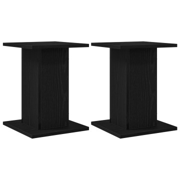 Növényállvány 2 db Fekete Tölgy 30x30x40 cm Feltárt Fa - utánvéttel vagy ingyenes szállítással