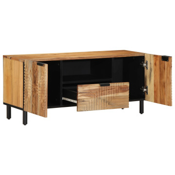 TV Szekrény 105x33,5x46 cm Tömör Akác - utánvéttel vagy ingyenes szállítással