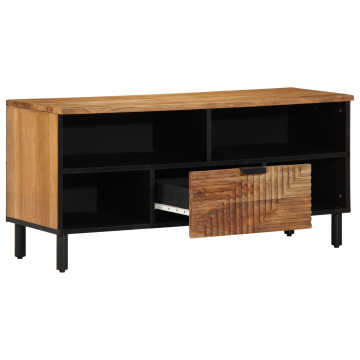 TV állvány 100x33,5x46 cm Tömör akácfából - utánvéttel vagy ingyenes szállítással