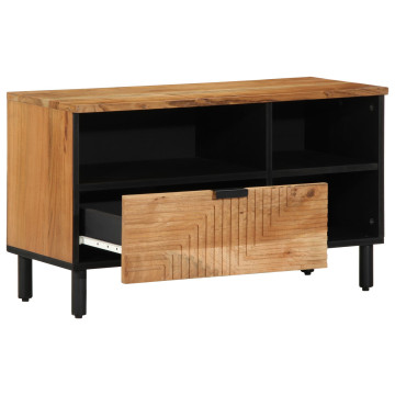 TV Szekrény 80x33,5x46 cm Tömör Akácfából - utánvéttel vagy ingyenes szállítással