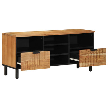 TV Szekrény 100x33,5x46 cm Tömör Akácfából - utánvéttel vagy ingyenes szállítással