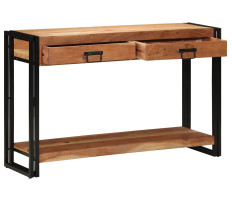 Konzolasztal 120x33x75 cm Tömör akácfából - utánvéttel vagy ingyenes szállítással