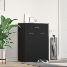 Cipőszekrény Fekete Tölgy 60x35x84 cm Műanyag - utánvéttel vagy ingyenes szállítással