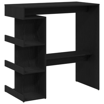 Fekete Tölgy Bárasztal Tároló Ráccsal,  100x50x101.5 cm - utánvéttel vagy ingyenes szállítással