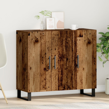 3 ajtós komód Régi fa 90x34x80 cm Mérnöki fa - utánvéttel vagy ingyenes szállítással