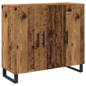 3 ajtós komód Régi fa 90x34x80 cm Mérnöki fa - utánvéttel vagy ingyenes szállítással