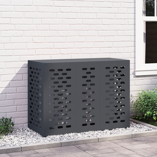 Klímaernyő Antracit 110x50x80 cm Acél - utánvéttel vagy ingyenes szállítással