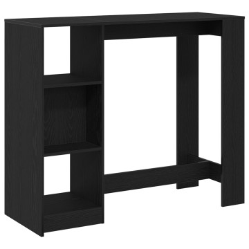 Bárasztal Polccal Fekete Tölgy 102,5x46x103,5 cm Műgyanta - utánvéttel vagy ingyenes szállítással