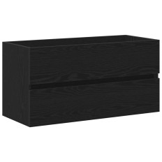 Fekete tölgy színű szerelt fa mosdószekrény 90 x 38,5 x 45 cm - utánvéttel vagy ingyenes szállítással