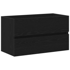 Fekete tölgy színű szerelt fa mosdószekrény 80 x 38,5 x 45 cm - utánvéttel vagy ingyenes szállítással