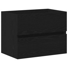 Fekete tölgy színű szerelt fa mosdószekrény 60x38,5x45 cm - utánvéttel vagy ingyenes szállítással
