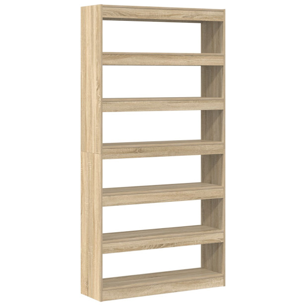 Könyvespolc Sonoma tölgy Mérnöki fa 100 x 30 x 198 cm Polcozás - utánvéttel vagy ingyenes szállítással