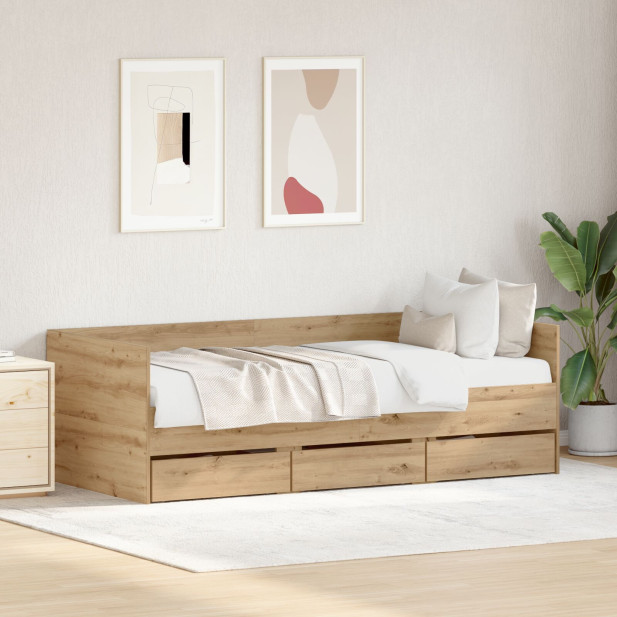 Napágy Kézműves tölgy Műszaki fa 90 x 190 cm Tartós Napágy - utánvéttel vagy ingyenes szállítással