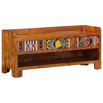 Cipőpad 100x35x45 cm Tömör akác fából - utánvéttel vagy ingyenes szállítással
