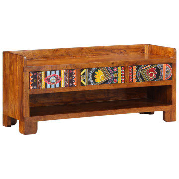 Cipőpad 100x35x45 cm Tömör akác fából - utánvéttel vagy ingyenes szállítással