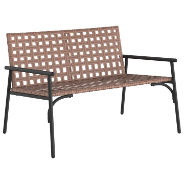 Kerti Pad Fekete 113x79x75 cm Poli Rattan - utánvéttel vagy ingyenes szállítással