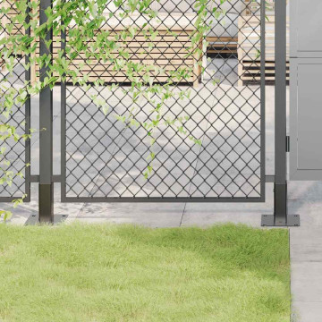 4 db antracit porszórt acél oszlopalapok négyzet alakú 46x46 mm - utánvéttel vagy ingyenes szállítással
