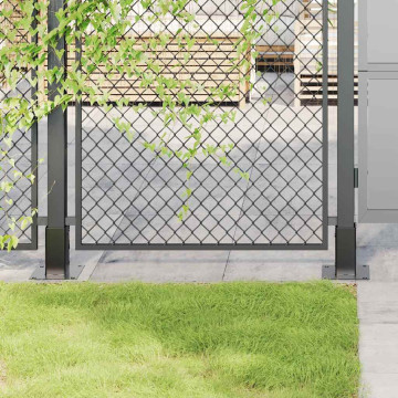 4 db antracit porszórt acél oszlopalapok négyzet alakú 61x61 mm - utánvéttel vagy ingyenes szállítással
