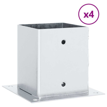 4 db horganyzott acélból oszlopalapok négyzet alakúak 101x101mm - utánvéttel vagy ingyenes szállítással