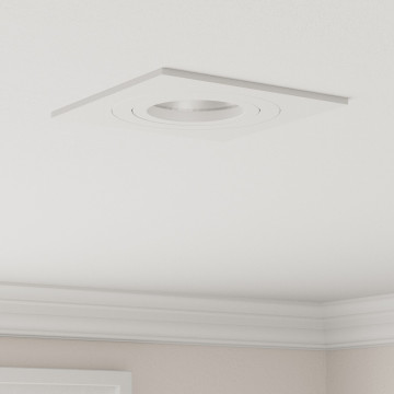 Beépített reflektorok 24 db Négyzet GU10 Fehér 91x91 mm - utánvéttel vagy ingyenes szállítással