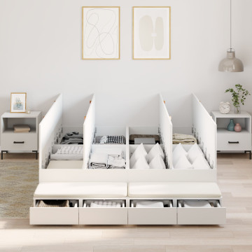 Tárolós ágykeret Fehér 150x200 cm - utánvéttel vagy ingyenes szállítással